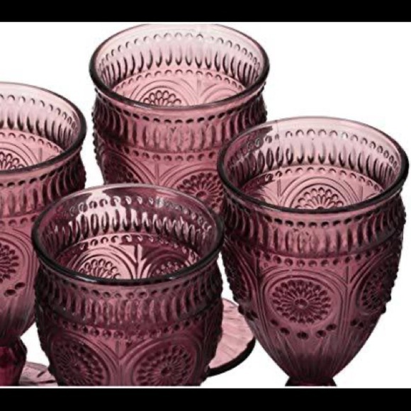 The Pioneer Woman Adeline 12 Oz.4 Piece PlumGoblet - Picture 2 of 3